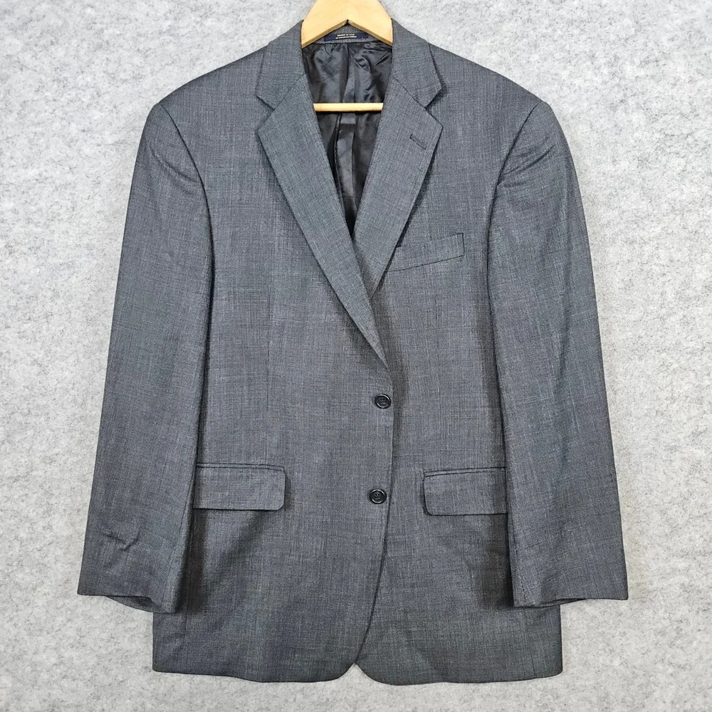 Von Maur Hart Schaffner Marx Gold Trumpeter‎ Gray Wool Blazer Men's 42S Preppy